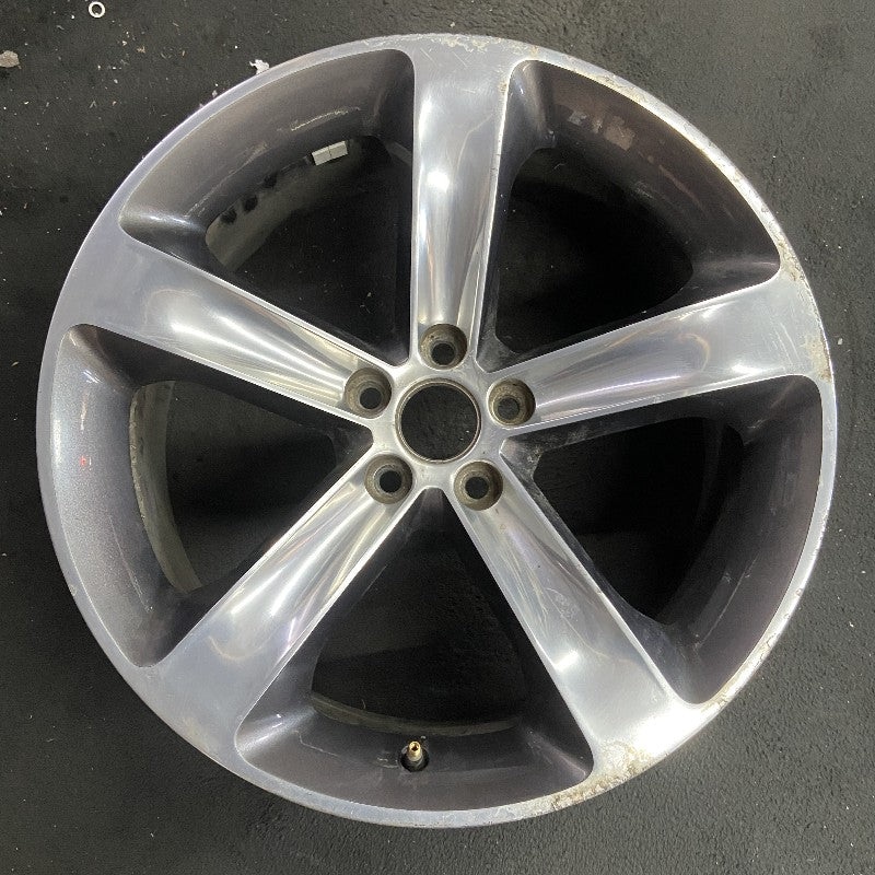 20″ CHALLENGER 15-17 20×8 aluminum 5 individual spokes polished with pockets black Original OEM Wheel Rim