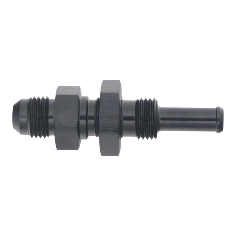 DeatschWerks 6AN Male Flare to Straight 5/16in Single Hose Barb – Anodized Matte Black