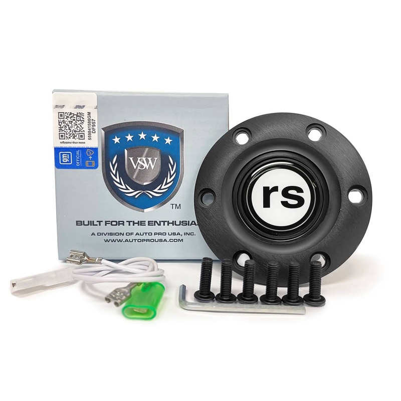 VSW S6 | White Chevy RS Emblem | Black Horn Button | STE1025BLK