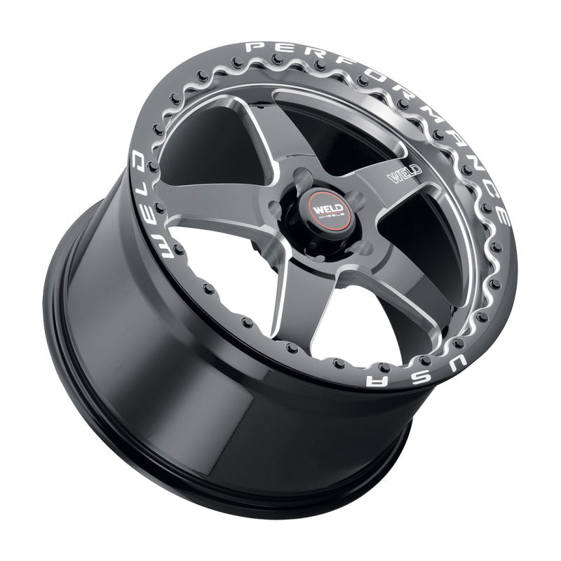 Weld S904 17×10 Ventura Bead Lock 5×120 ET42 BS7.15 Gloss BLK MIL DIA 78.1