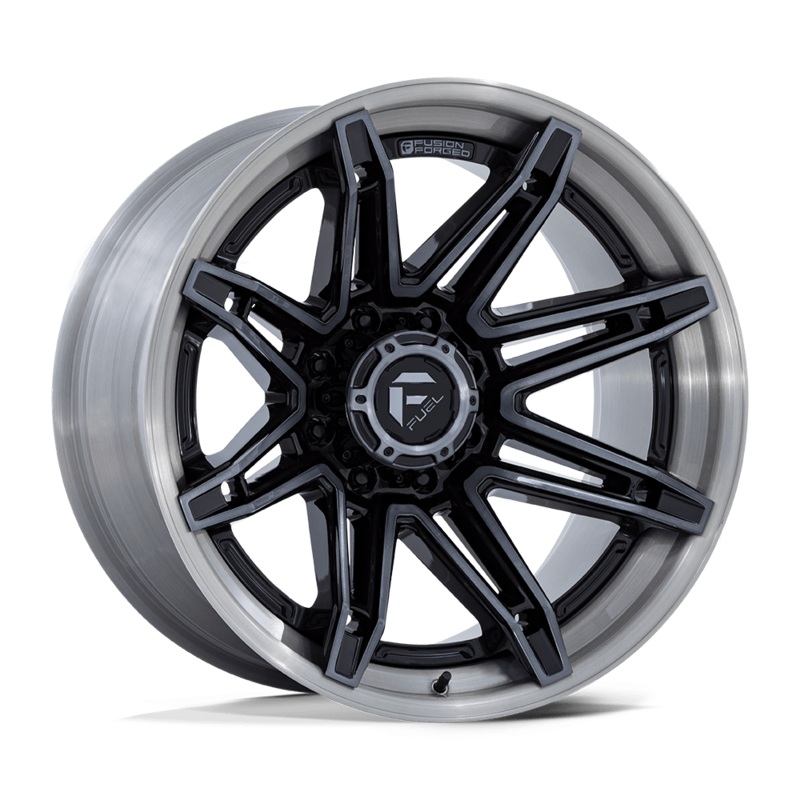 Fuel Wheels FC401 Brawl 24″ 8×165.1 Gloss Black With Brushed Gray Tint Face & Lip