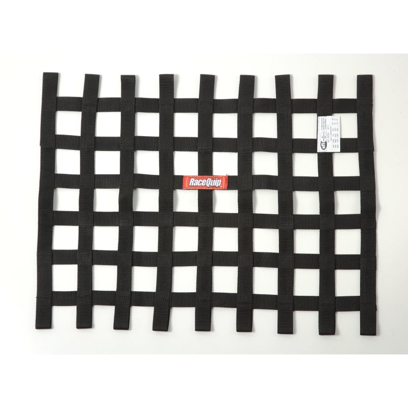 RaceQuip Black 18in H x 24W SFI Ribbon Window Net