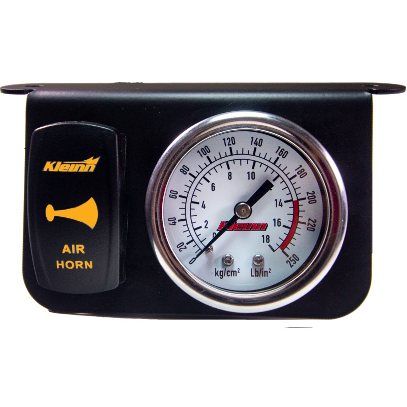 Kleinn Panel Mounted 160 PSI Gauge w/ an Illuminated AMBER Momentary Rocker Switch