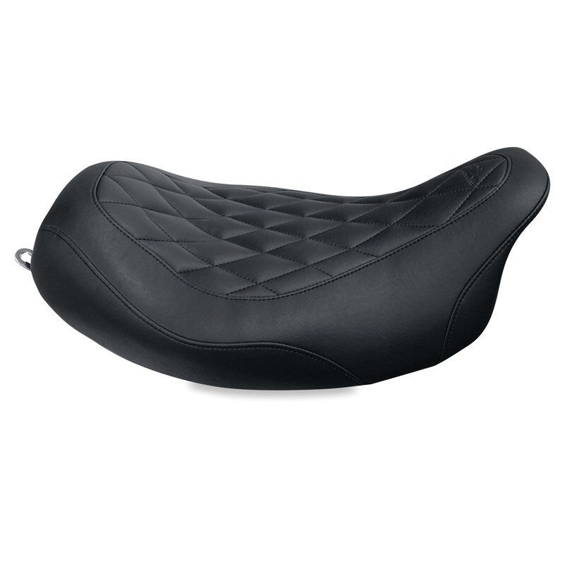 Mustang 08-21 Harley Electra Glide Std,Rd Glide,Rd King,Str Glide Solo Seat Diamond Stitch – Brown
