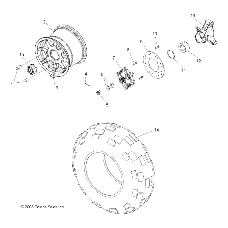 Weld-Rim,Rear,12X8,10Ga,M.Tan by Polaris