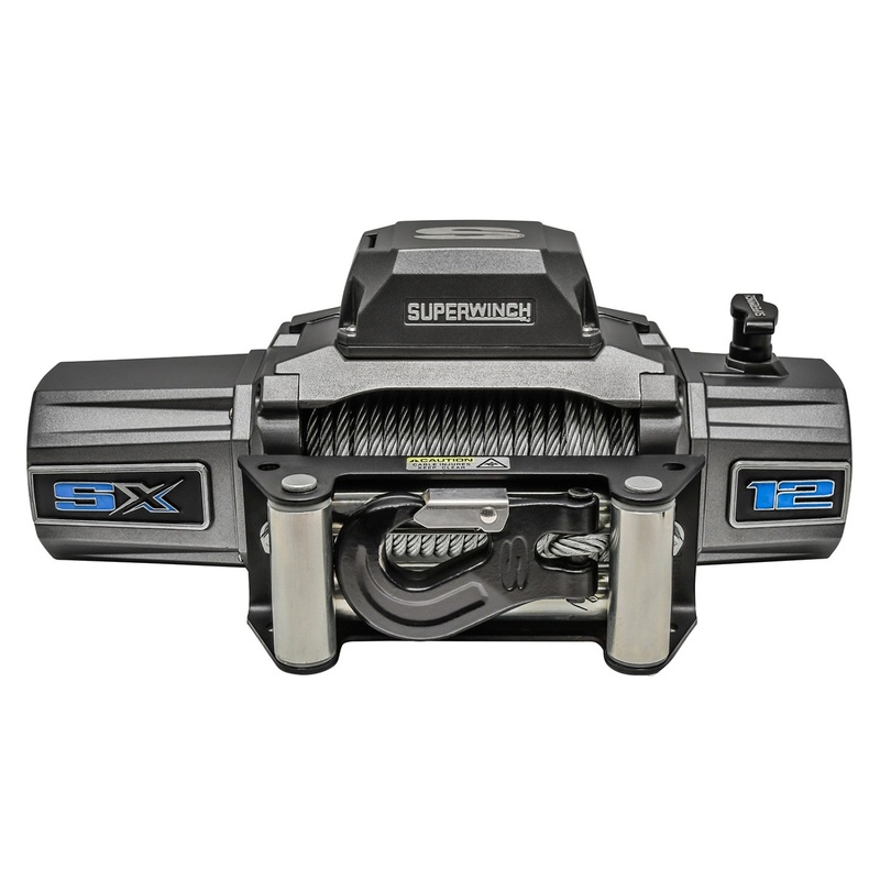 Superwinch 12000 LBS 12 VDC 3/8in x 85ft Wire Rope SX 12000 Winch – Graphite