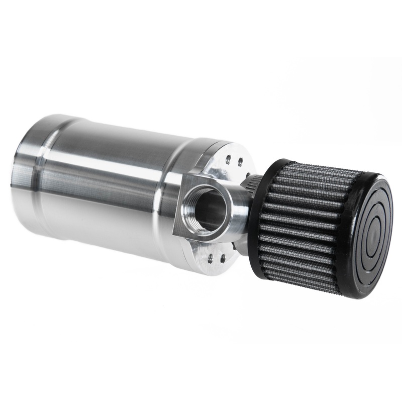Motion Raceworks Top Loader Billet Oil Catch Can Bare Aluminum ( Single 12 AN Port )