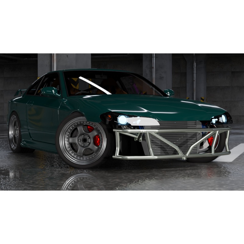 True Focus Fabrication – Nissan S13/S14/S15/R32 – Front Dual Row Bash Bar – Type 2