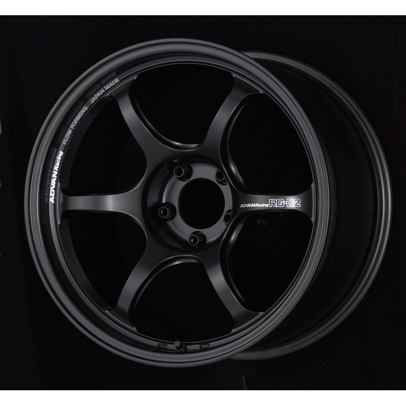 Advan RG-D2 18×11.0 +30 5-114.3 Semi Gloss Black Wheel