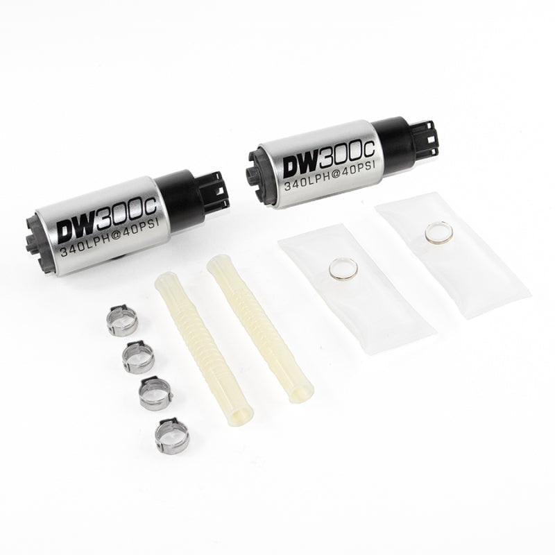 DeatschWerks 340lph DW300C Compact Fuel Pump w/ Install Kit 03-04 Ford Mustang Cobra – 2 Pumps | 2003-2004 Ford Mustang SVT Cobra (9-307-1033)