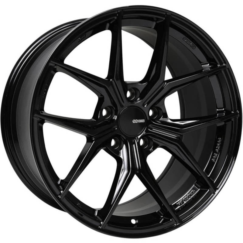 Enkei TSR-X 20×8.5 40mm Offset 5×120 BP 72.6mm Bore Gloss Black Wheel