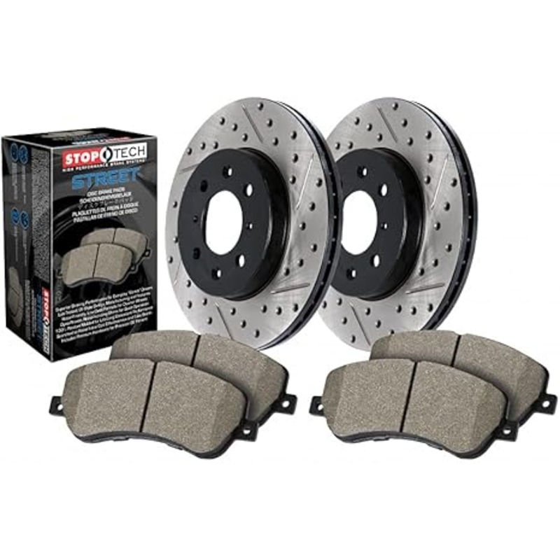 Street Axle Pack Drilled & Slotted, Front