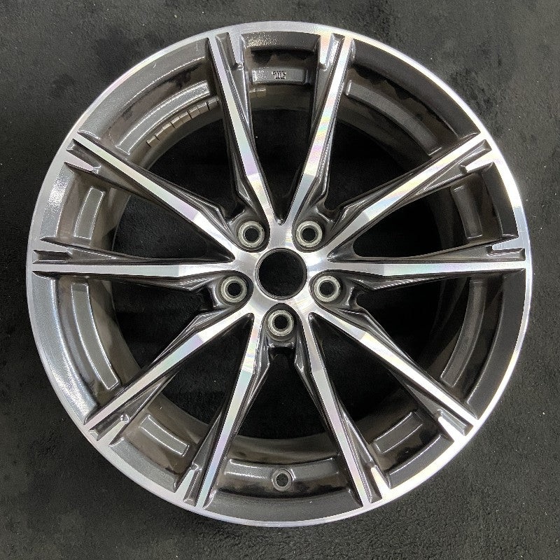 17″ 86 17-19 17×7 alloy 10 spoke machined face dark gray inlay Original OEM Wheel Rim