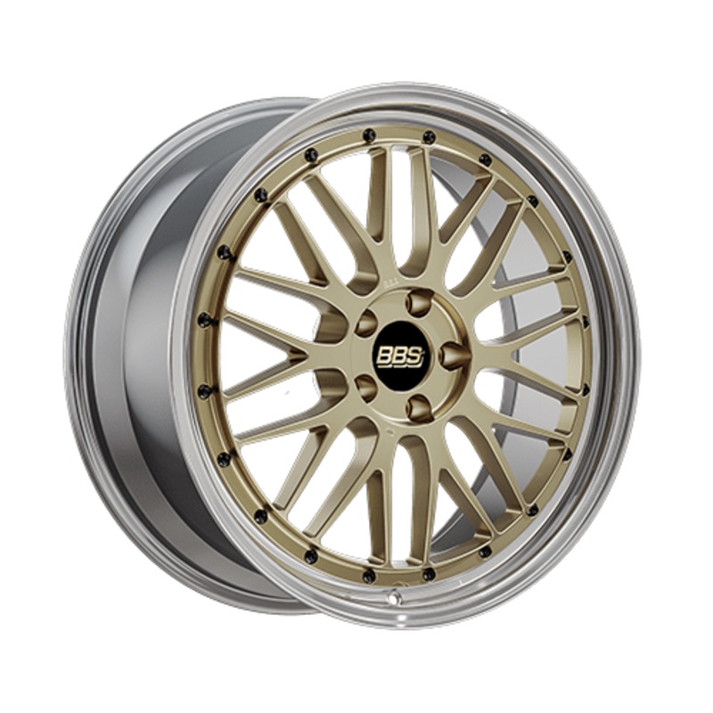 BBS LM 20″ 5×114.3 Gold Center Diamond Cut Lip