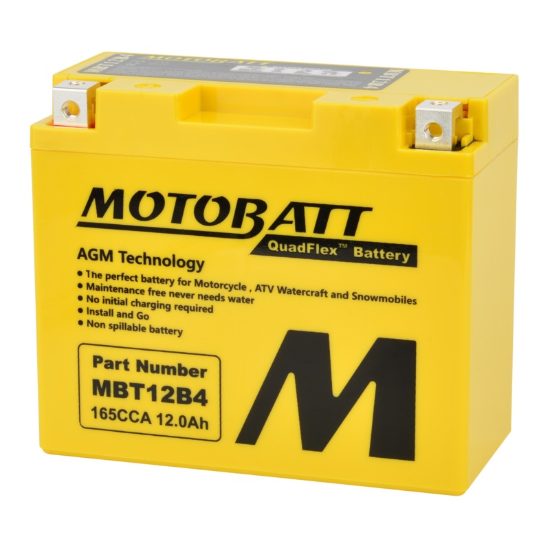 Mbt12B4 Sealed Factory Activated AGM Battery by MotoBatt