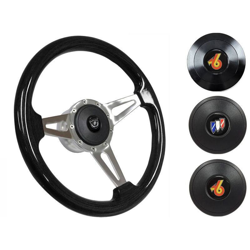 1969-89 Buick Telescopic Steering Wheel Kit | Black Ash Wood | ST3077