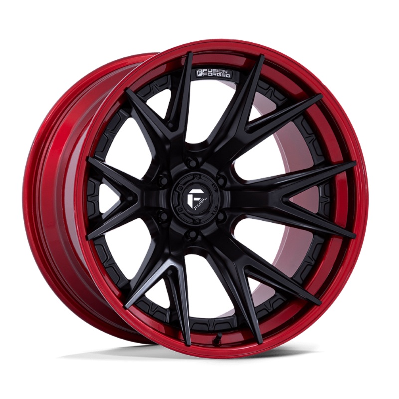 20×9.0 Fuel Catalyst Matte Black w/ Candy Red Lip
