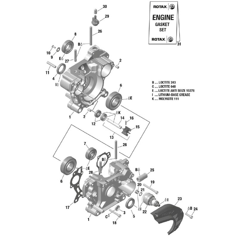 11. 229380 Rotax Max Locating Pin Small M6x40