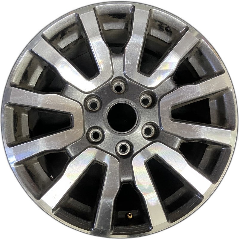 18″ RANGER 19 18×8 aluminum 6 spoke machined face with pockets center in gray V spoke Original OEM Wheel Rim
