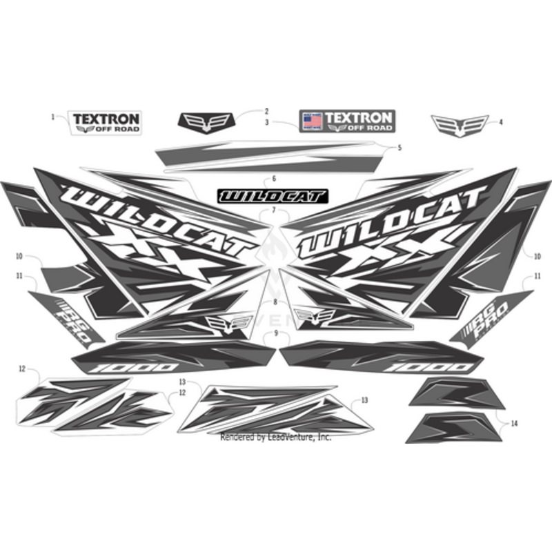Rear Center Decal (Textron Off Road) by Arctic Cat