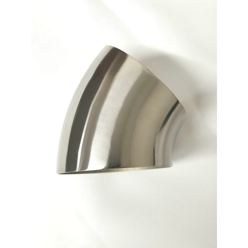 Ticon Industries 5.0in Diameter 45 Degree 1D/5in CLR 2mm /.059in Wall Thickness Titanium Elbow