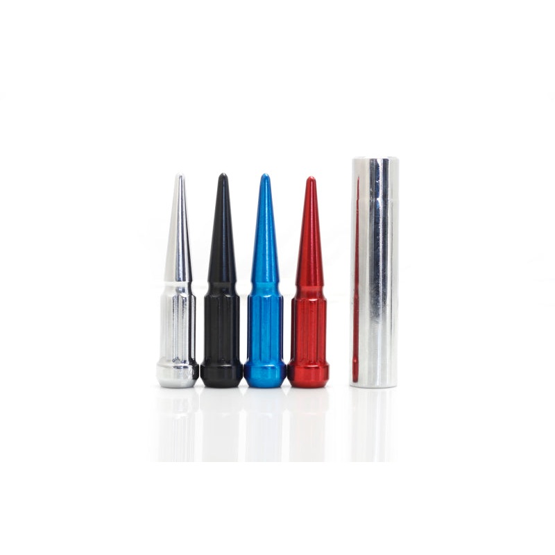 Wheel Mate Spiked Lug Nuts Set of 24 – Blue 14×1.50