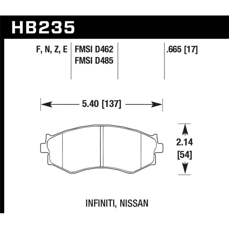 Hawk 91-96 Infiniti G20/ Nissan 240SX/ Sentra HP+ Street Front Brake Pads