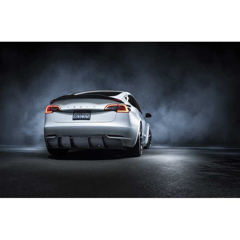 Vorsteiner Tesla Model 3 Volta Rear Diffuser Carbon (Track Edition) Fiber PP 2×2 Glossy