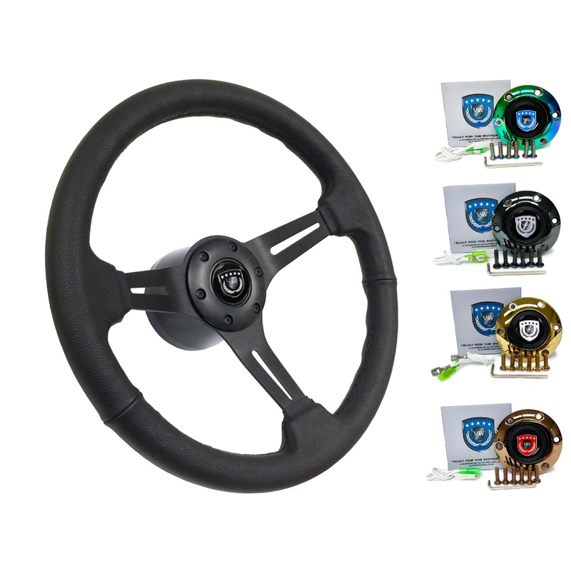 1989-93 Nissan 240SX Steering Wheel Kit | Black Leather | ST3060BLK