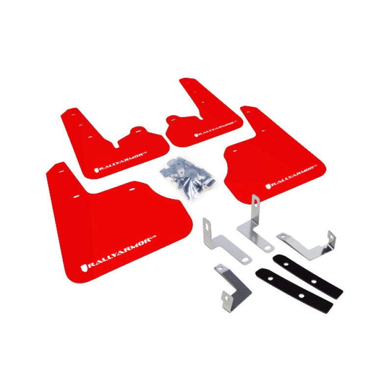 Rally Armor UR Red Mud Flap w/ White Logo Subaru Impreza 2012-2016 | MF22-UR-RD/WH