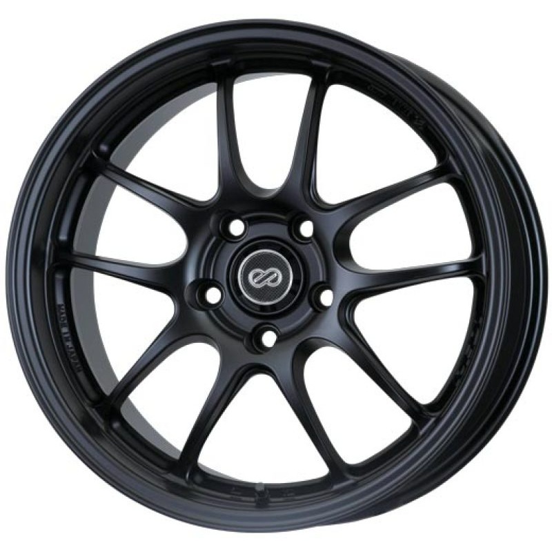 18×9.5 Enkei PF01, 5×114.3 35mm Offset Black Wheel