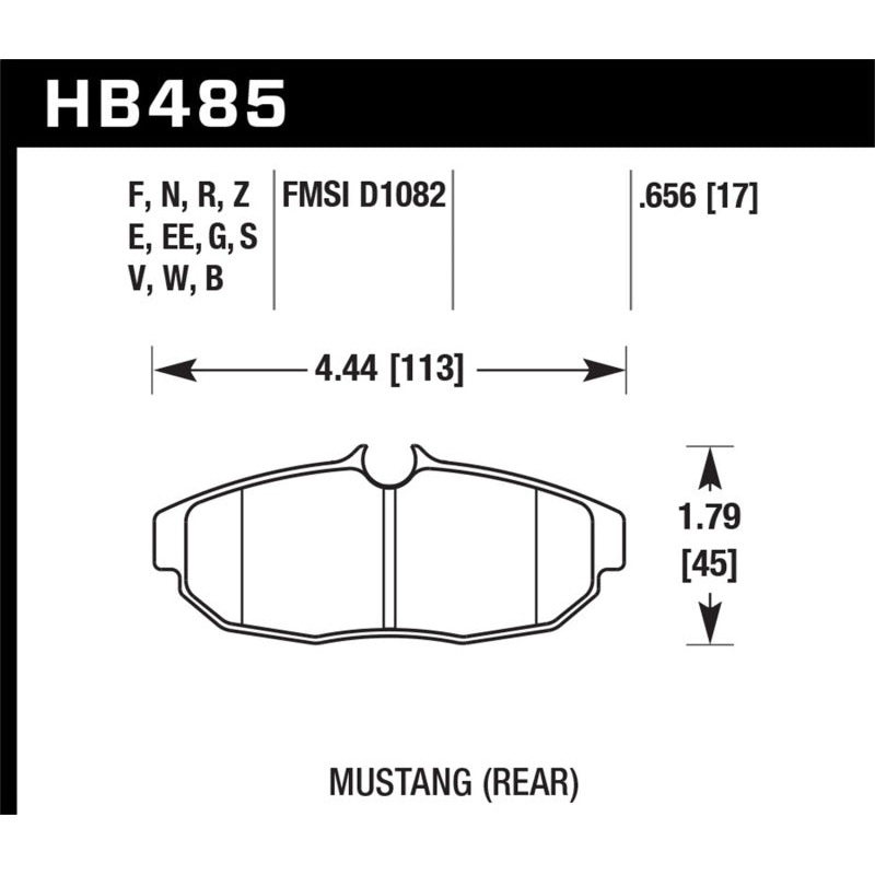 Hawk 08-09 Ford Mustang Bullitt / 05-12 GT / 07-08 Shelby GT HP-10 Race Rear Brake Pads
