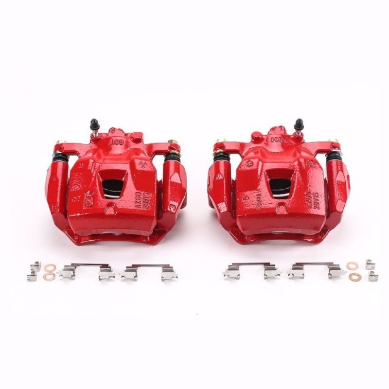 Power Stop Front Red Calipers w/ Brackets Pair Lexus ES300 1997-2001 / Toyota Avalon 1998-2004 / Camry 1997-2001 / Solara 1999-2003 | S1974