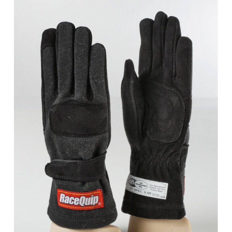 RaceQuip Black 2-Layer SFI-5 Glove – XL