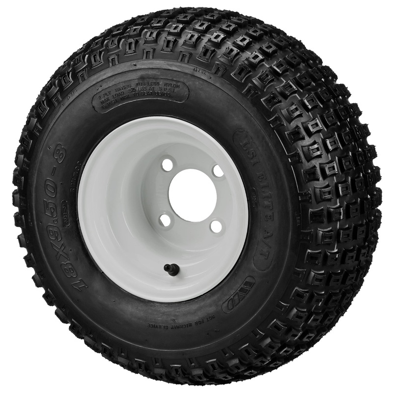 LSI 8″ White Steel Wheel and Tire Combo