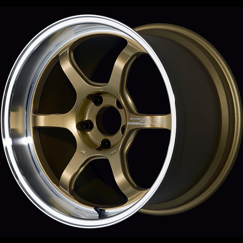 Advan R6 18×9.5 +12 5-114.3 Machining & Racing Brass Gold Wheel