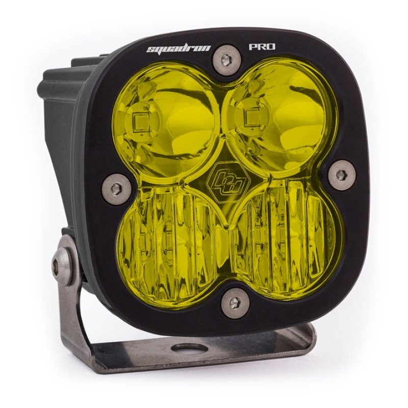 Baja Designs Squadron Pro Driving/Combo Pattern Black LED Light Pod – Amber