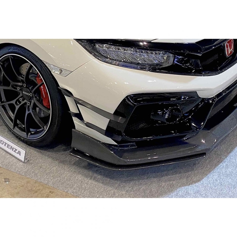 Varis Arising-II Double Canard Option for Varis Front Bumper (Carbon) – Honda Civic Type R FK8 17-21