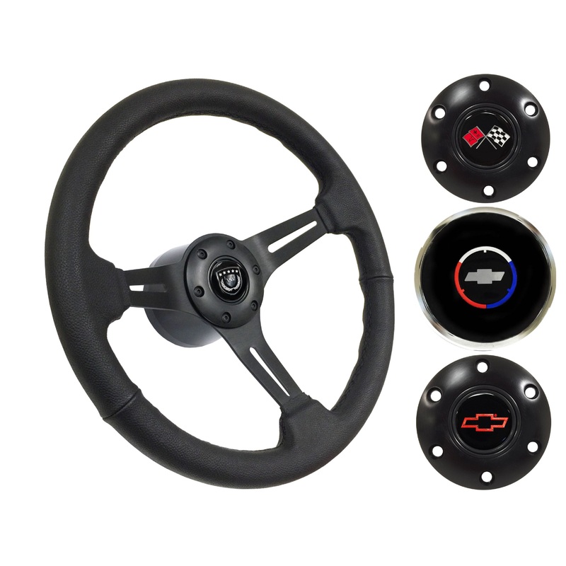 1967 Corvette Steering Wheel Kit | Black Leather | ST3060BLK