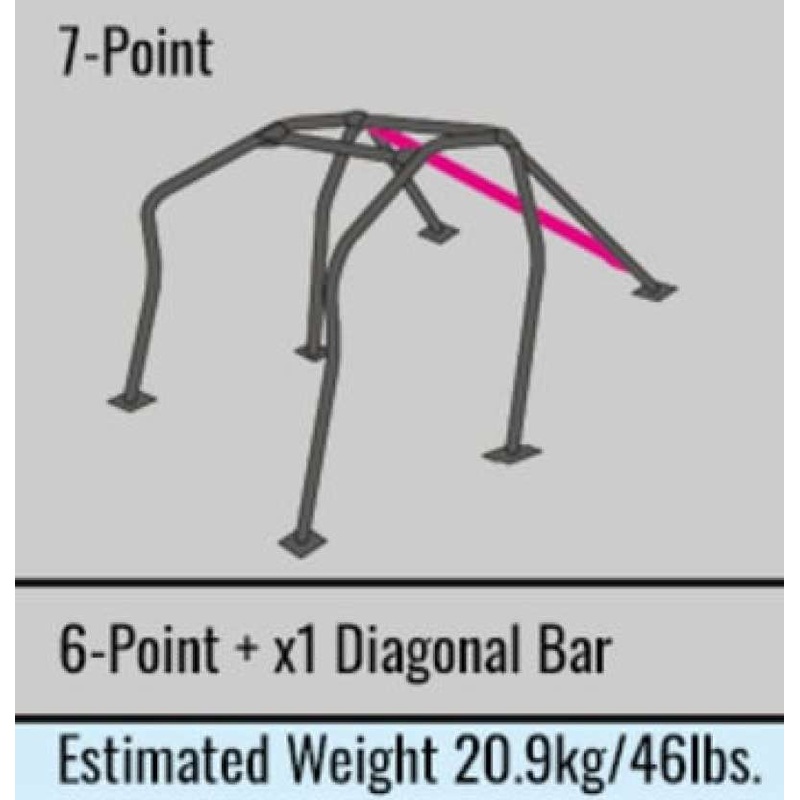Cusco D1 Chromoly 7PT 2-Pssgr Blue Roll Cage 18+ Honda Civic Type-R / 17+ 5-Door Hatchback | LHD
