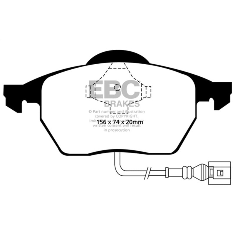 EBC 99-06 Audi TT 1.8 Turbo Redstuff Front Brake Pads