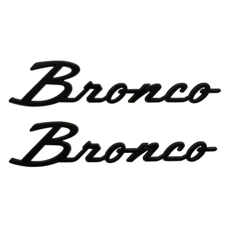 Ford Racing 21-24 Bronco Classic Script Fender Badge Kit – Gloss Black