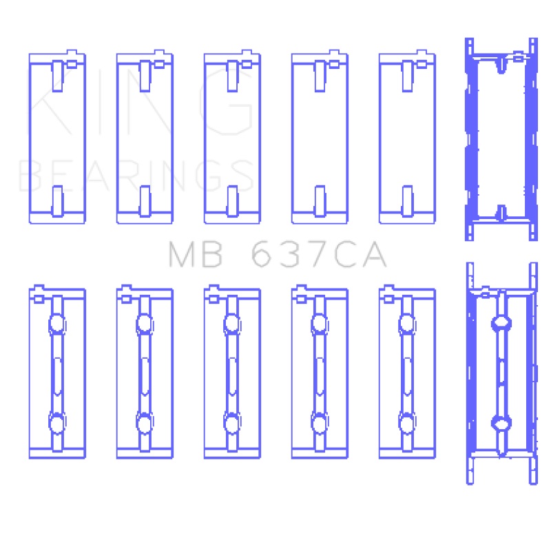 King BMW S85B50A Main Bearing Set (Size .25)