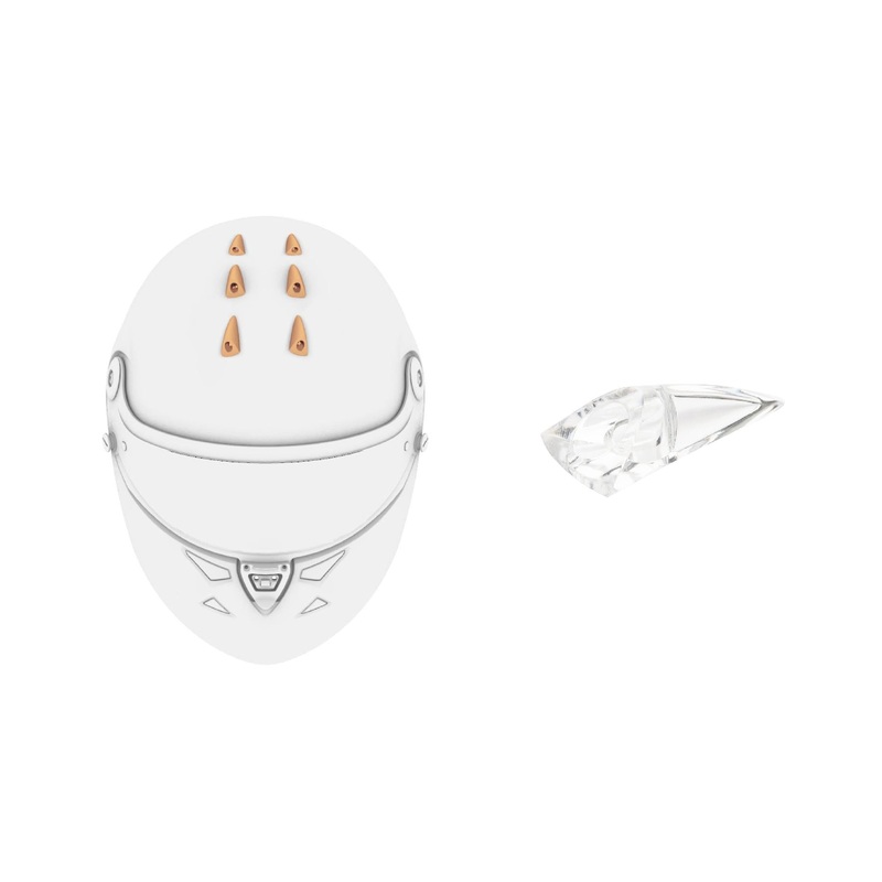 Schuberth SP1 Top Individual Vent Scoops (6)