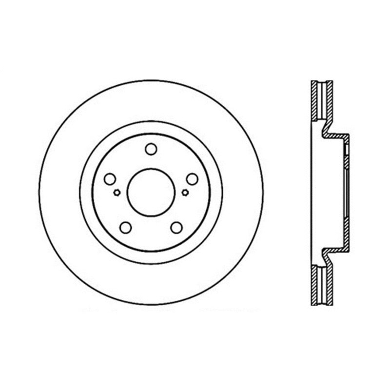 StopTech 07-13 Lexus ES 250/ES 300/ ES330/ES350 SportStop Drilled Left Front Rotor