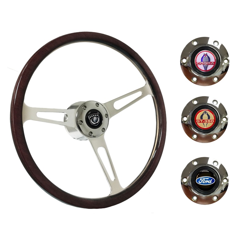 1965-67 Ford Mustang Steering Wheel Kit | Deluxe Espresso Wood