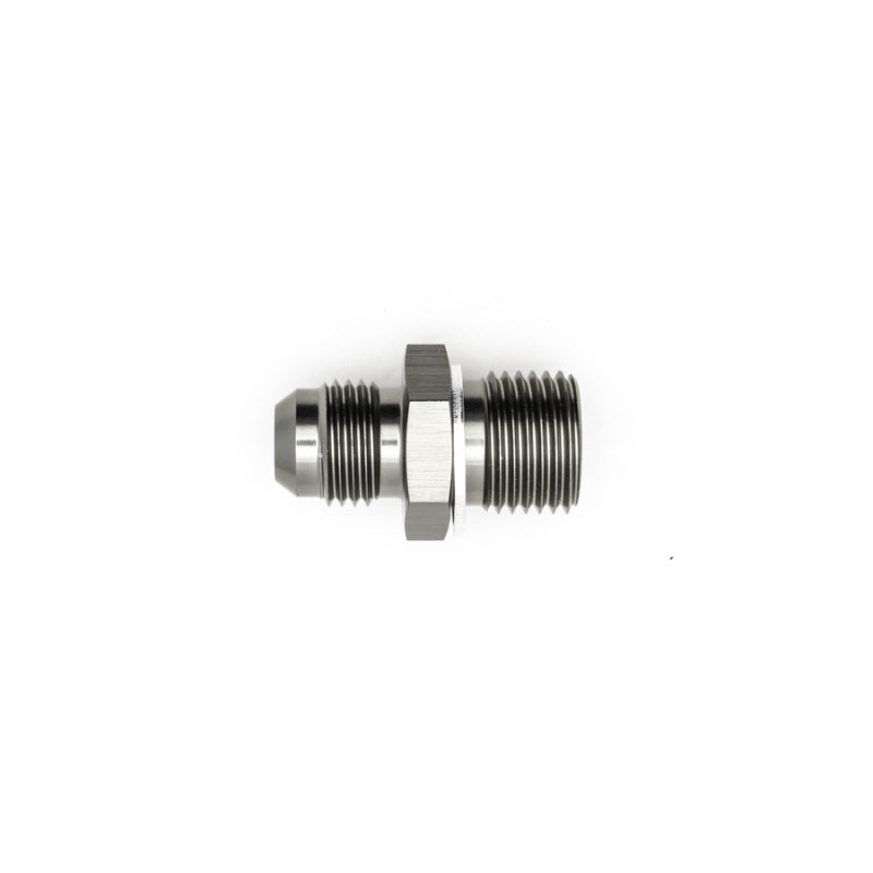 DeatschWerks 6AN Male Flare to M16 X 1.5 Male Metric Adapter (Incl Washer) – Anodized Matte Black
