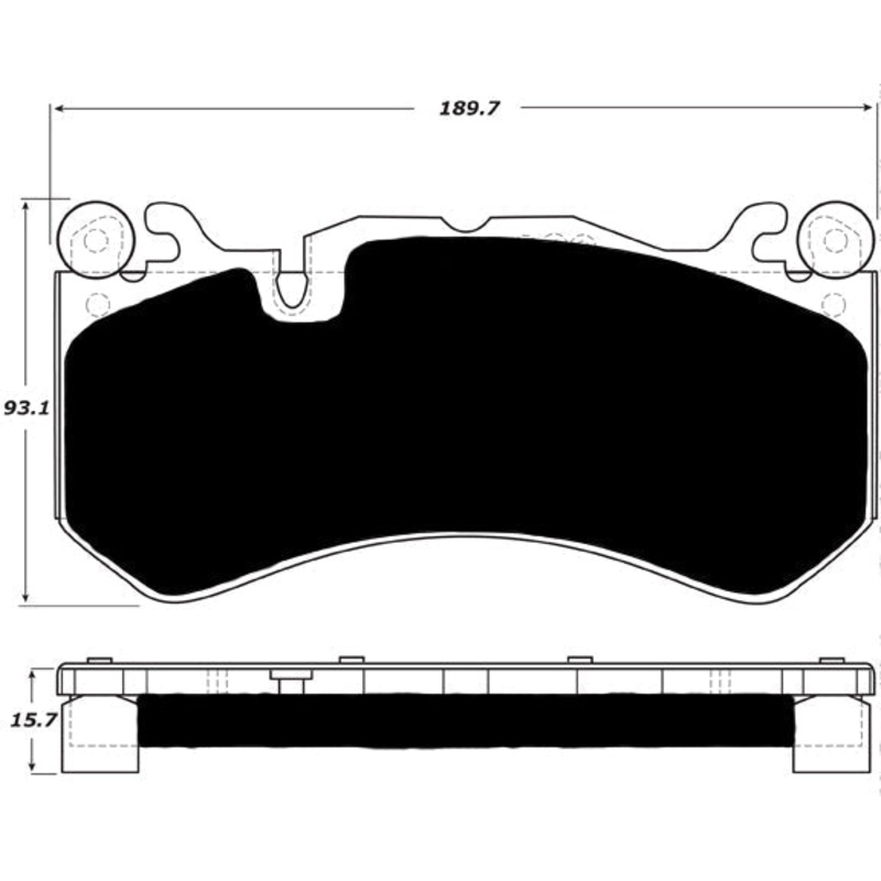 Porterfield Brake Pads for 2006 MERCEDES-BENZ SL55 AMG w/6piston Front Caliper