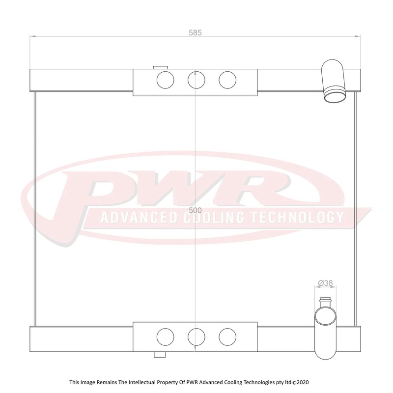 PWR – 42mm Performance Radiator (Mazda RX7 FC Series 4 85-89) 475mm Mount Centres