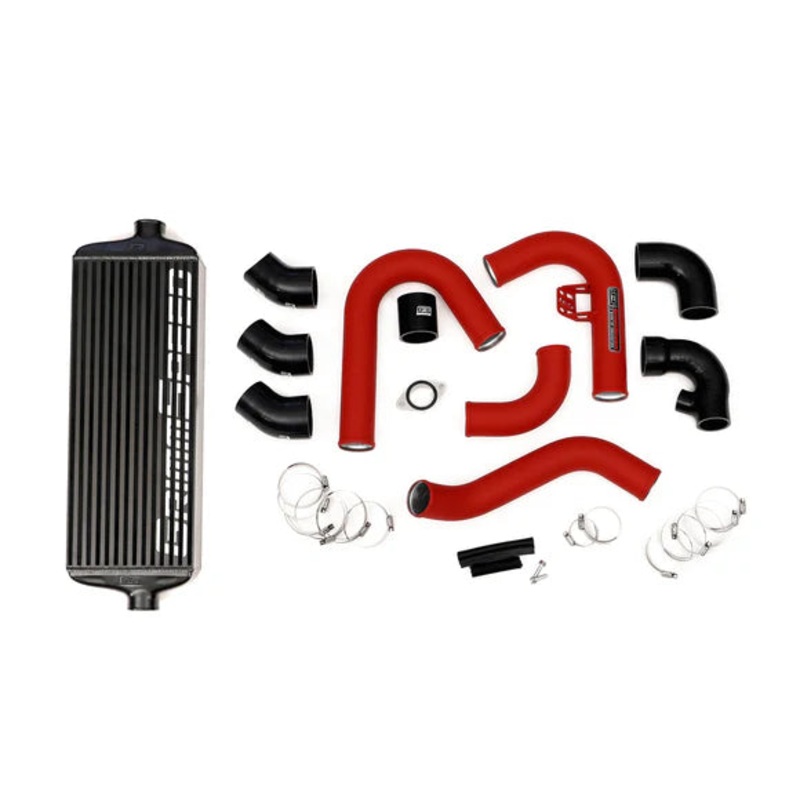 GrimmSpeed 15-21 WRX Front Mount Intercooler Kit – Black Core with Red Piping | 090255